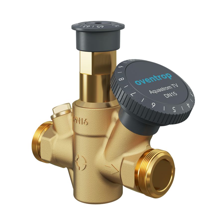 Aquastrom F stopkraan PN16 , z.aftap, DN15, bidr. 1/2 x bt.