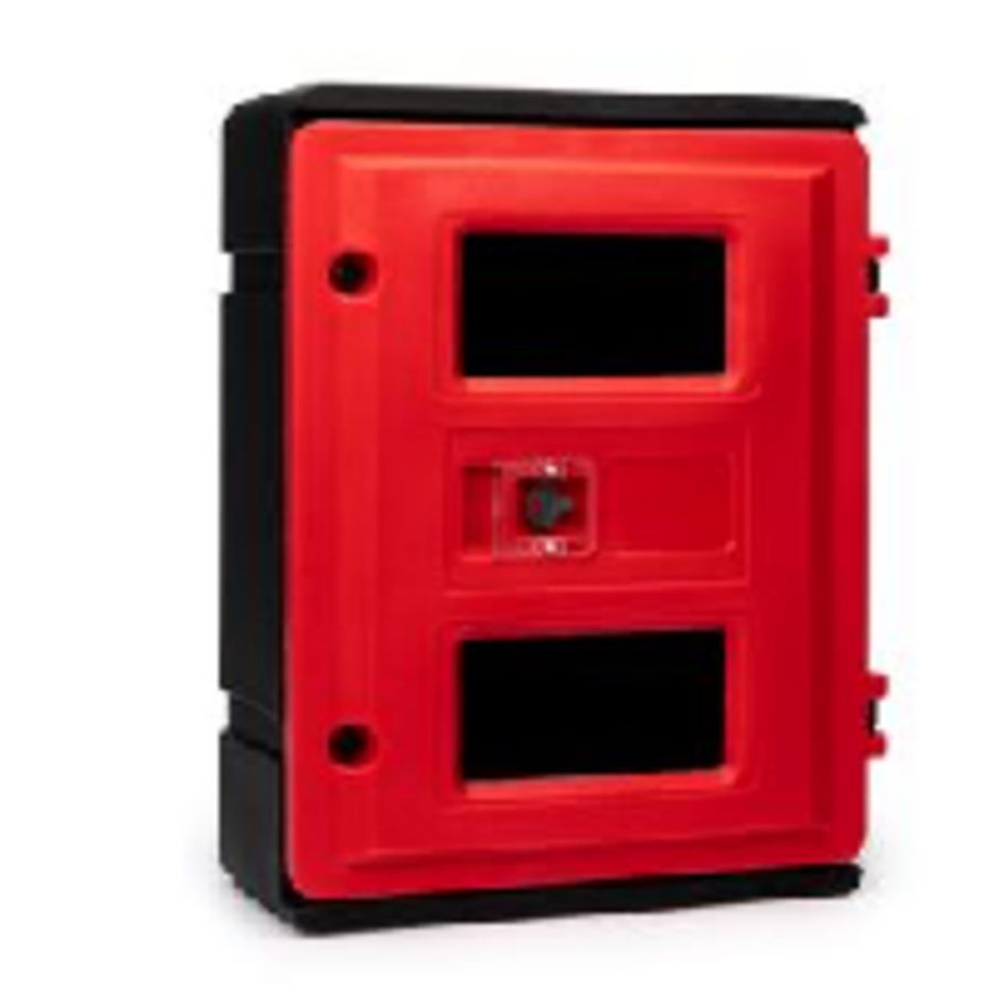 Beschermkast 700x300x253 rood/zwart kunststof.max.hoogte 620 (809-100584)
