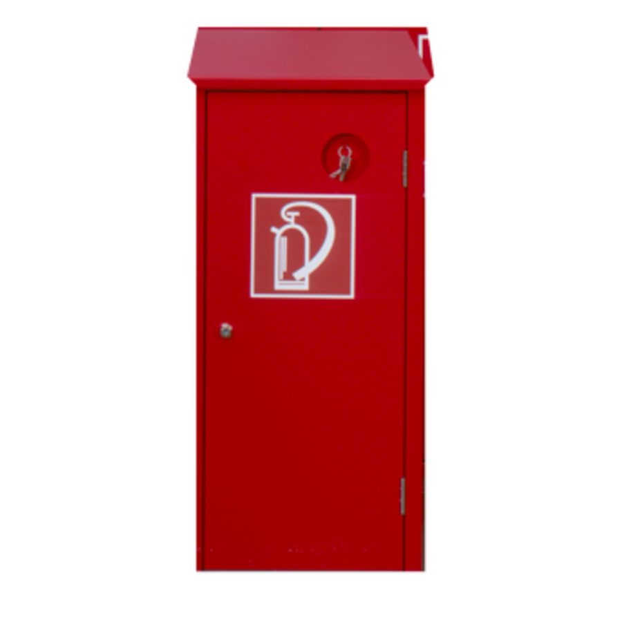 Beschermkast blst staal opbouw rood sleutelkastje ex.sticker (809-100557)