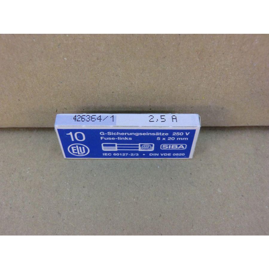 Set a 10st. Zekering 5x20t 2,5A (zww) 73315S