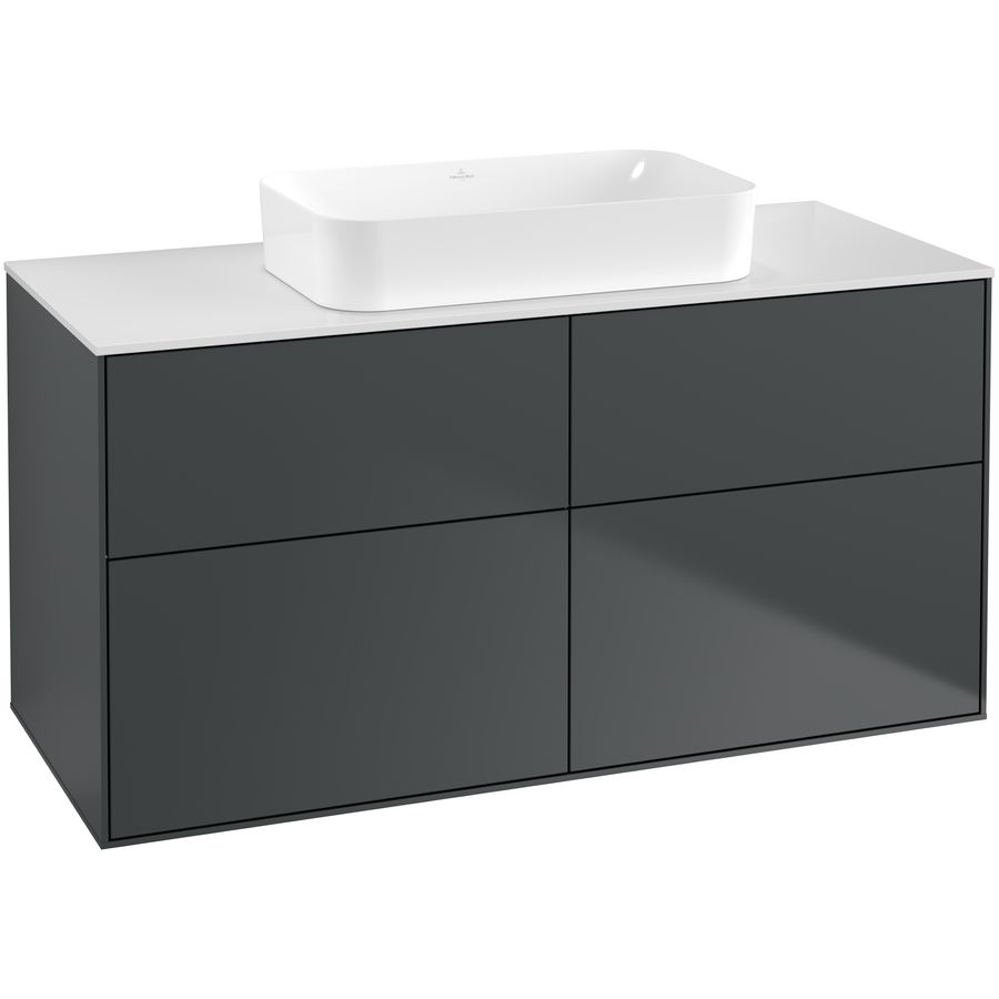 Wastafelonderkast Finion 1200x603x501mm Mid.Blue Matt Lacquer F67100HG