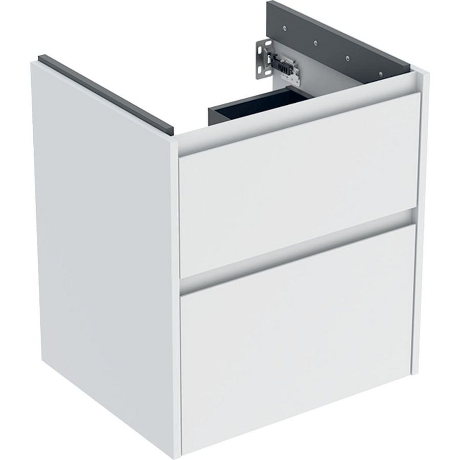 onderkast voor wastafel 2x la 54.6x60.6x44.6cm Breedte wastafel=60cm wit / gelakt zijdemat