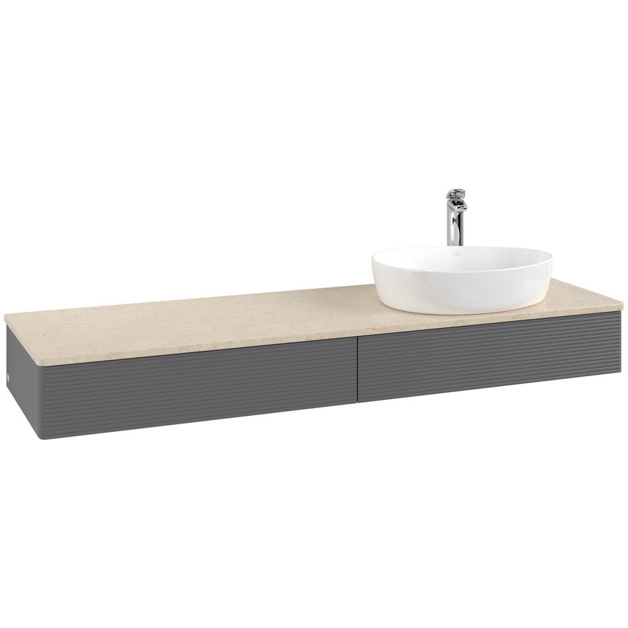 Wastafelonderkast Antao 1600x190x500mm Antr. Matt Lacquer K16153GK