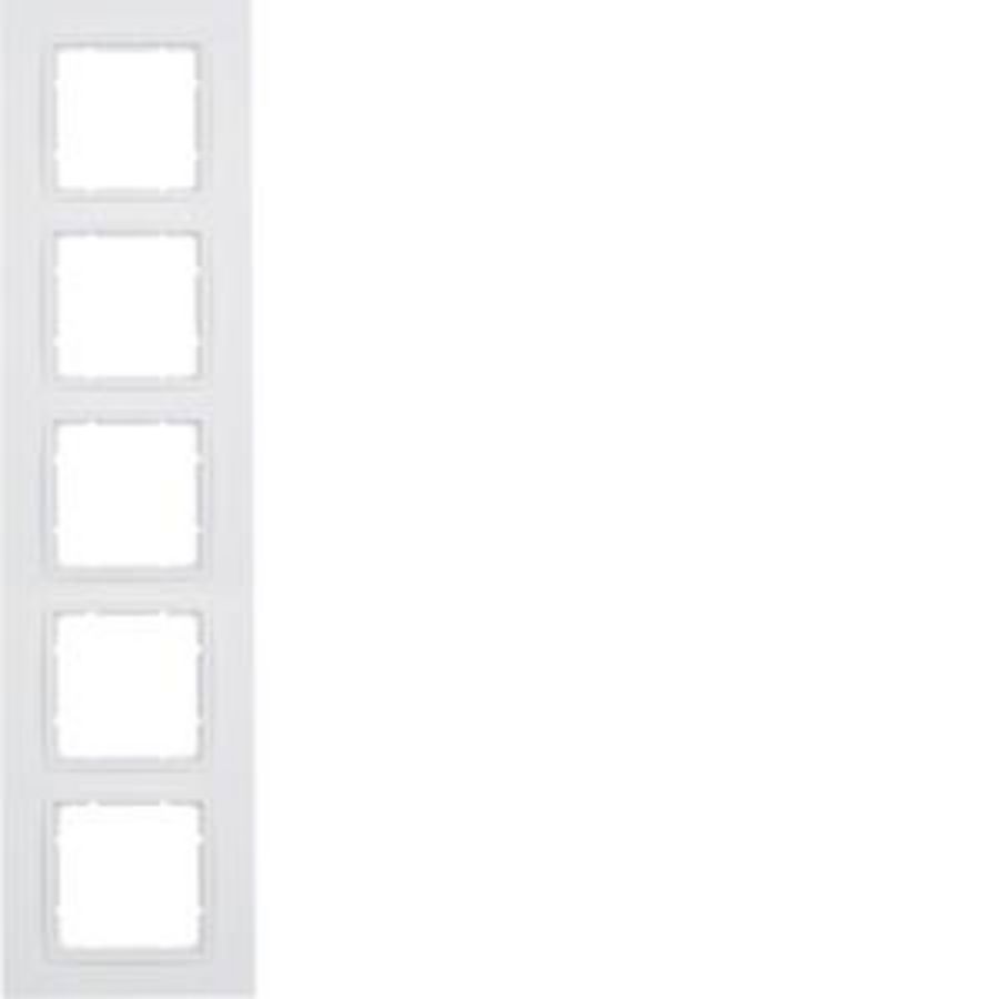 Afdekraam 5-v berker B.7 polarwit mat