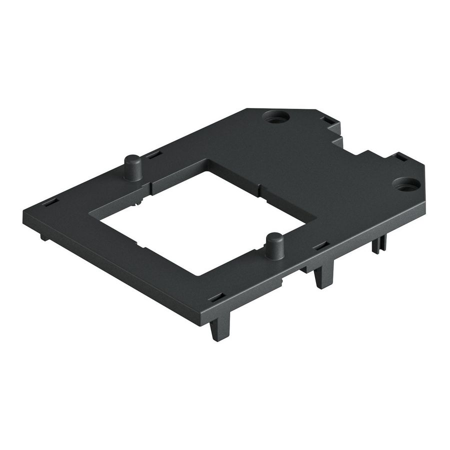 Afdekplaat voor UT34, 1 draagbeugel 104x76x4 zwart VVE=10