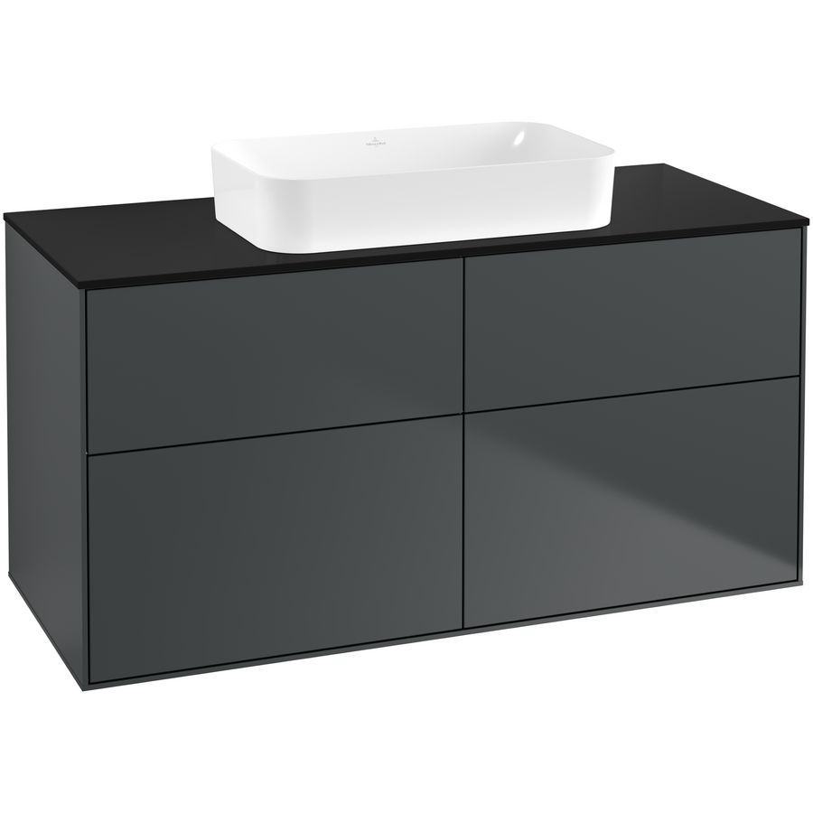 Wastafelonderkast Finion 1200x603x501mm Mid.Blue Matt Lacquer F67200HG