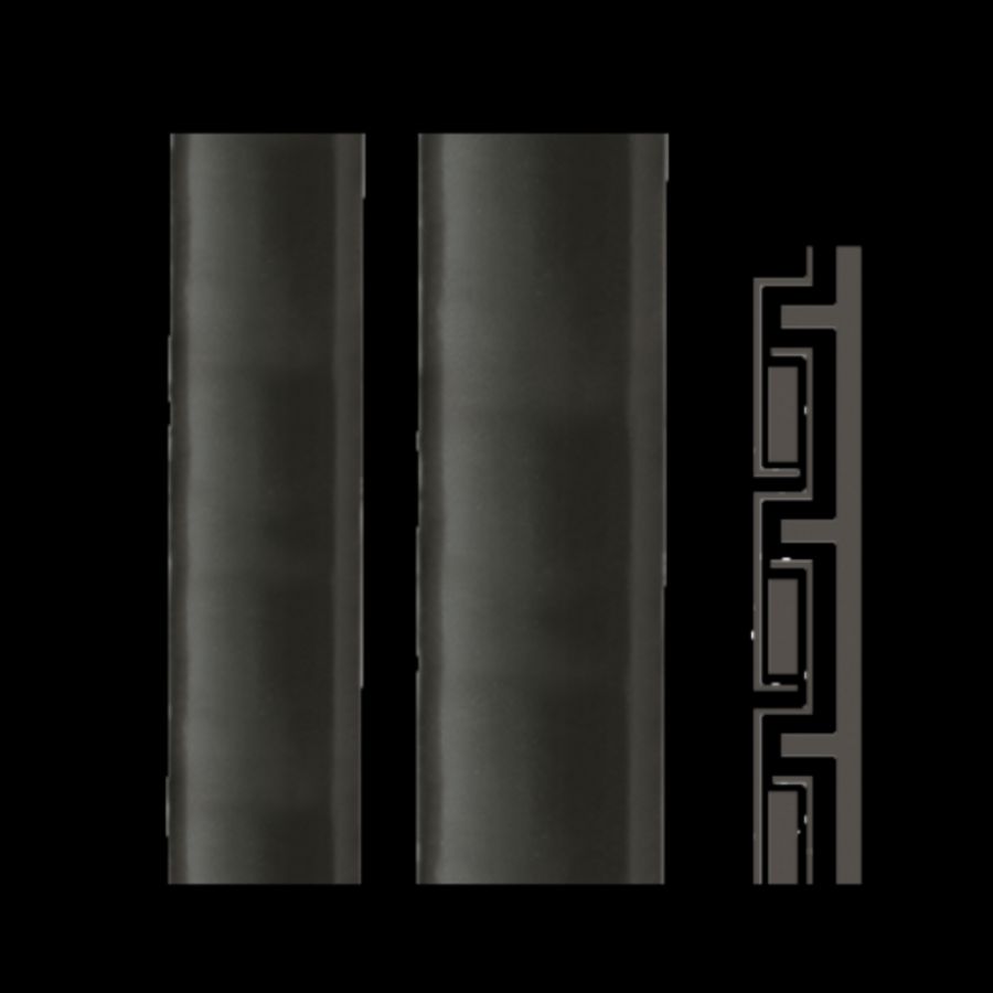 Rol a 25m. Beschermslang met. PVC mant. 26,5x33mm UL AD1 zw.