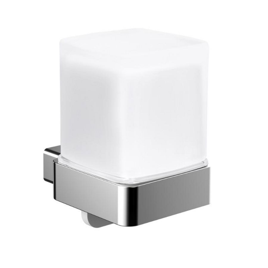 Loft zeepdispenser stolpbeker gesatineerd glas