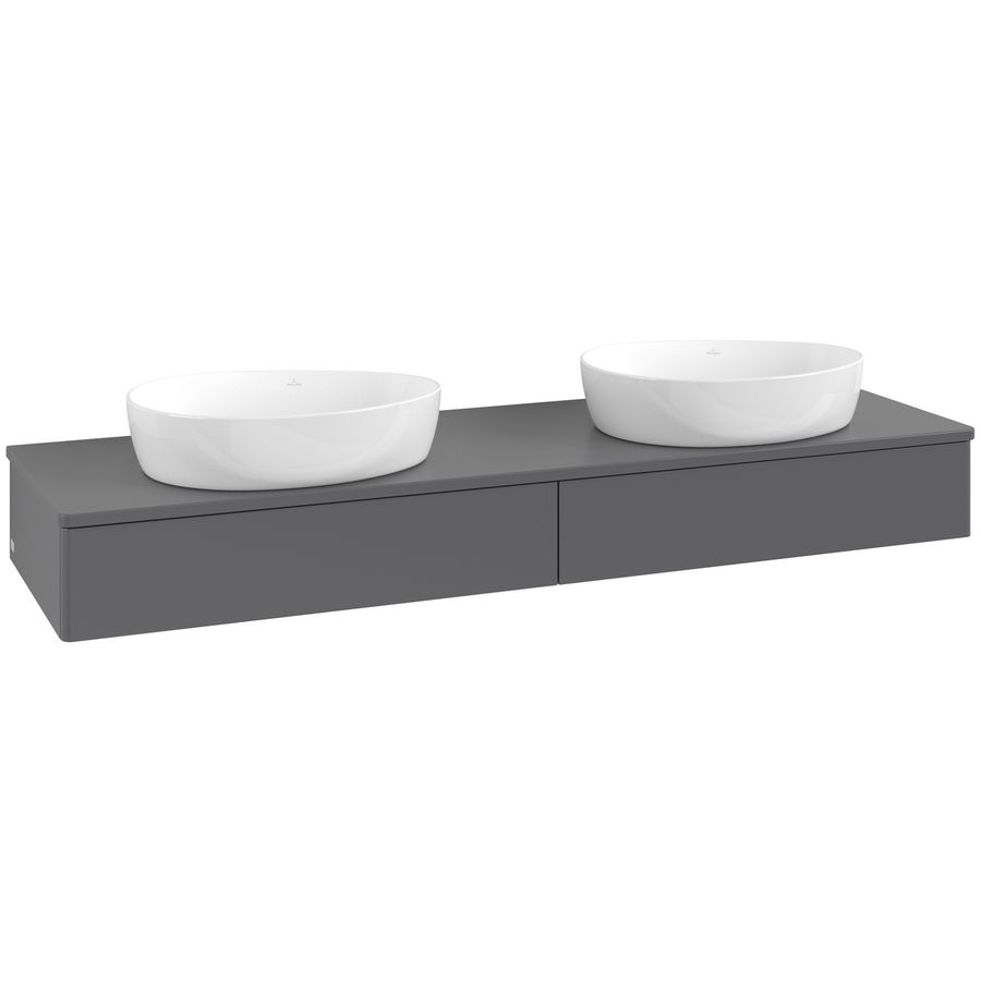Wastafelonderkast Antao 1600x190x500mm Antr. Matt Lacquer K17010GK