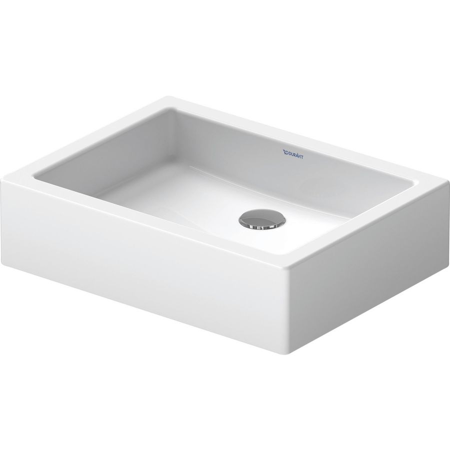 VERO #045550 opzetwastafel 500mm wit zonder kraangat geslepen onderzijde