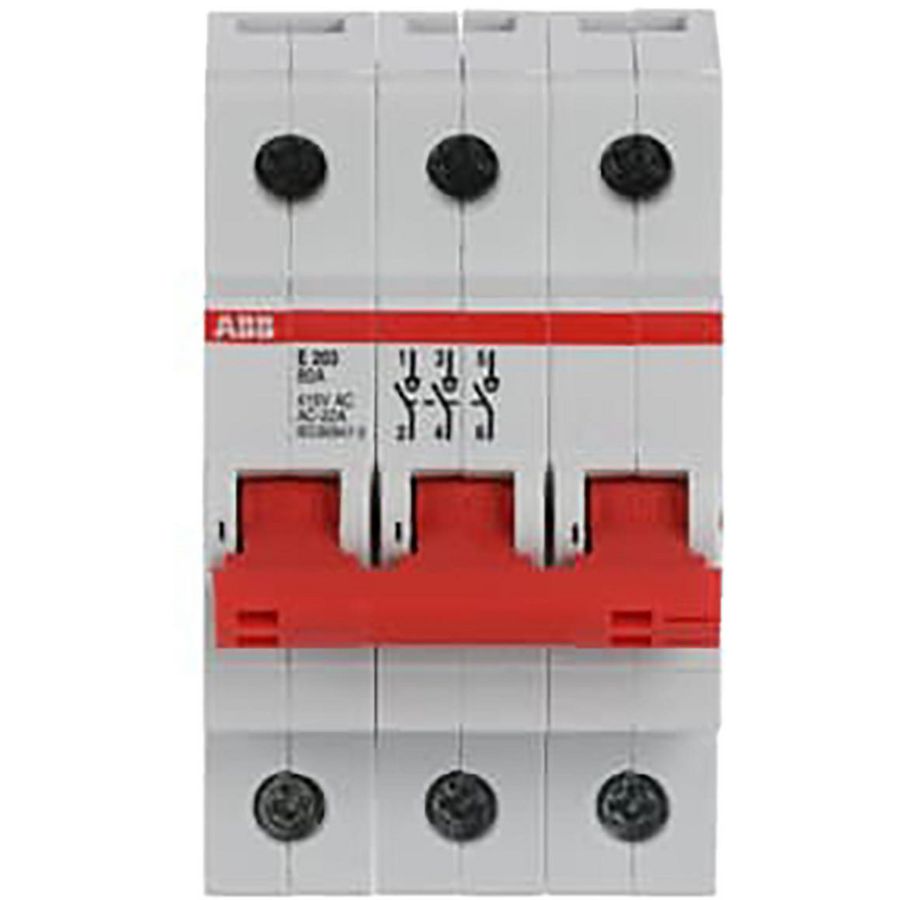 Aan-Uit schakelaar rood 3 P 80A