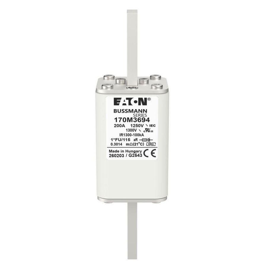 Zekering h. snelheid 200A AC 1250V 100kA compact 1 45 VVE=2