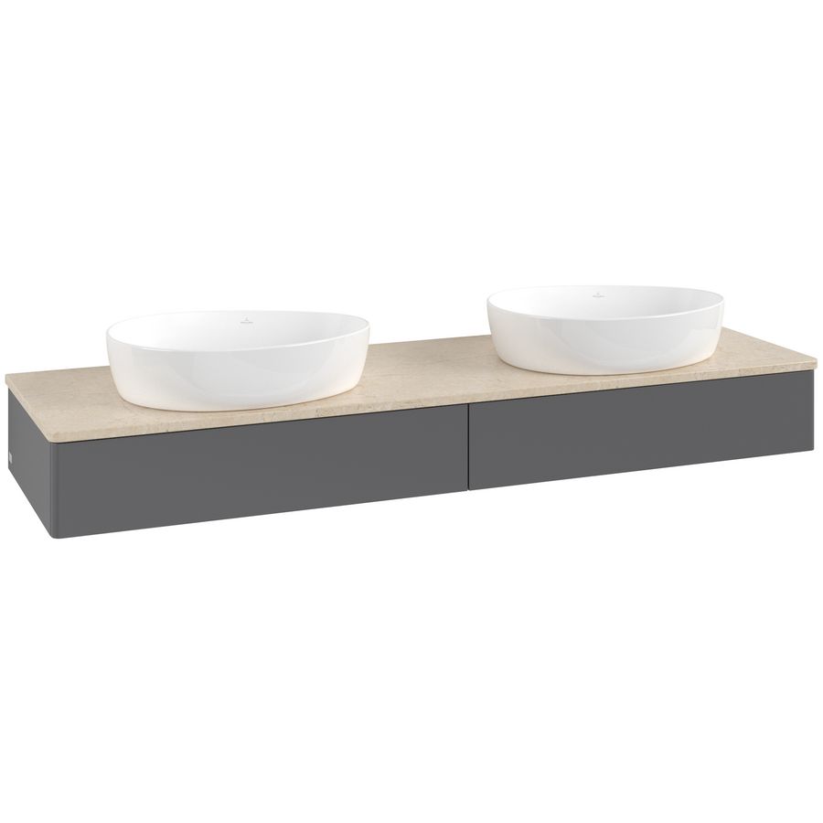 Wastafelonderkast Antao 1600x190x500mm Antr. Matt Lacquer K17013GK