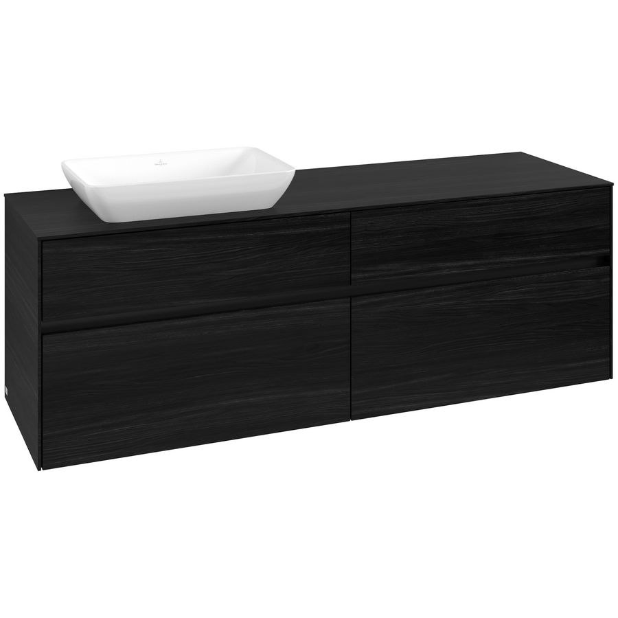 Wastafelonderkast Collaro 1600x548x500mm Black Oak C12100AB
