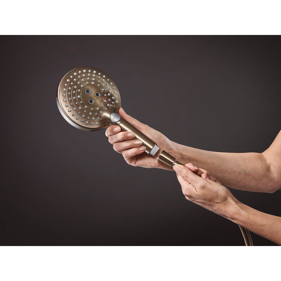Raindance Select S120 handdouche 3 straalsoorten PowderRain Brushed Bronze