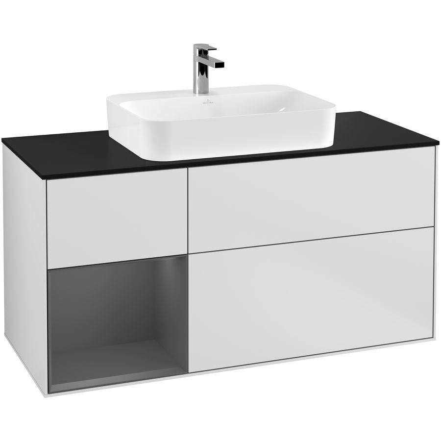Wastafelonderkast Finion 1200x603x501mm White Matt Lacquer F412GKMT