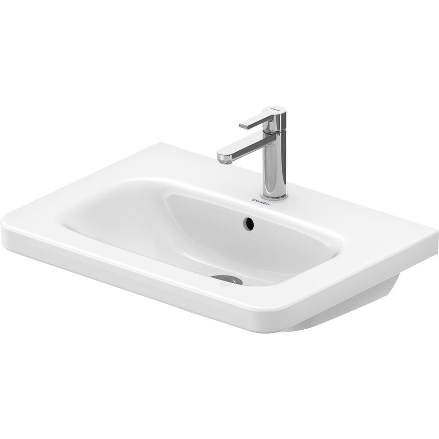 DURASTYLE #232065 wastafel 650mm wit met kraangat met overloop