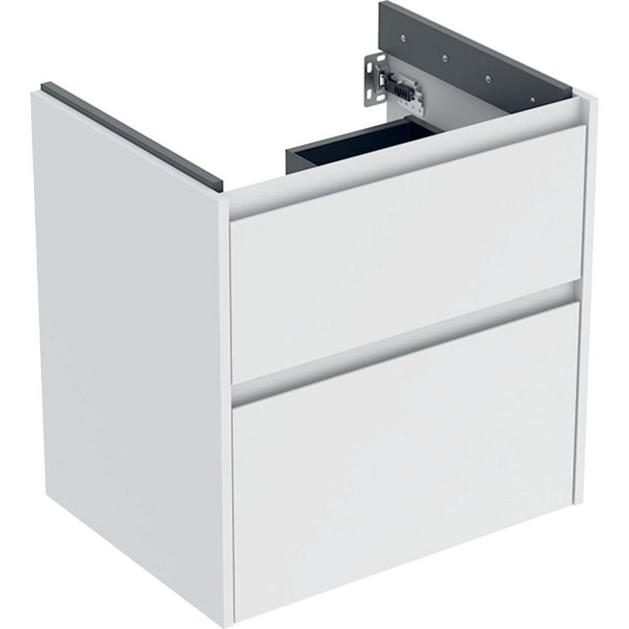 onderkast voor wastafel 2x la 59.5x60.6x44.6cm Breedte wastafel=65cm wit / gelakt zijdemat
