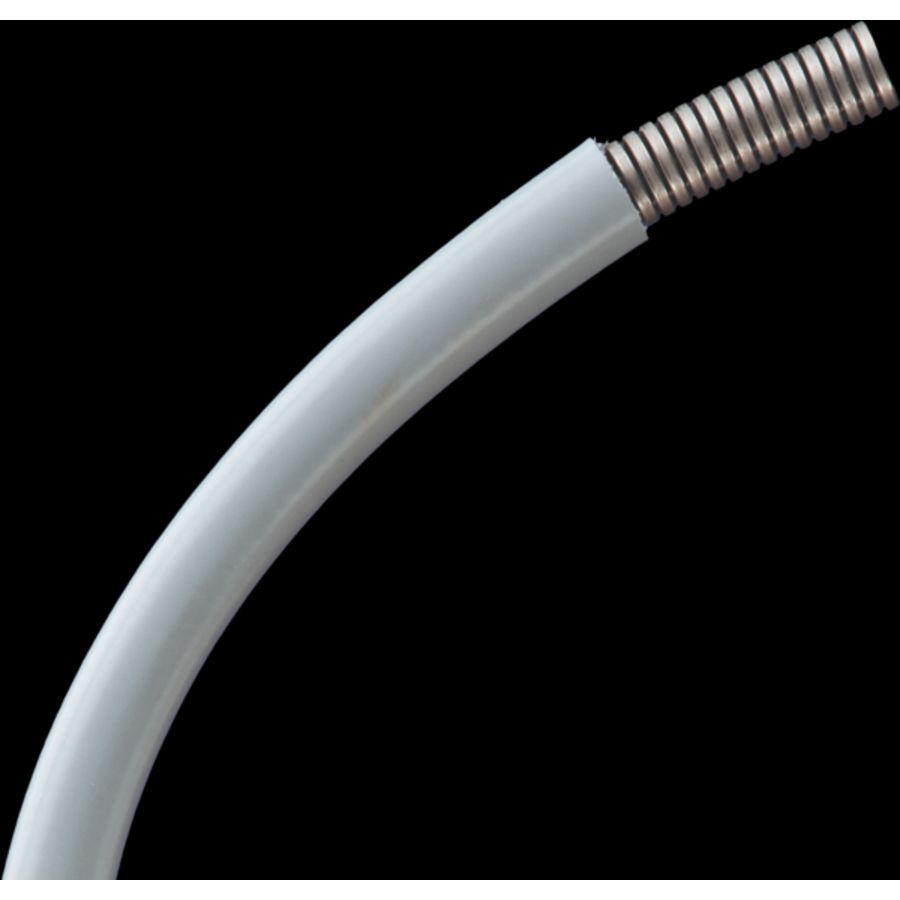 Rol a 100m. Beschermslang RVS siliconen 3,5x5,8mm IP68 grijs