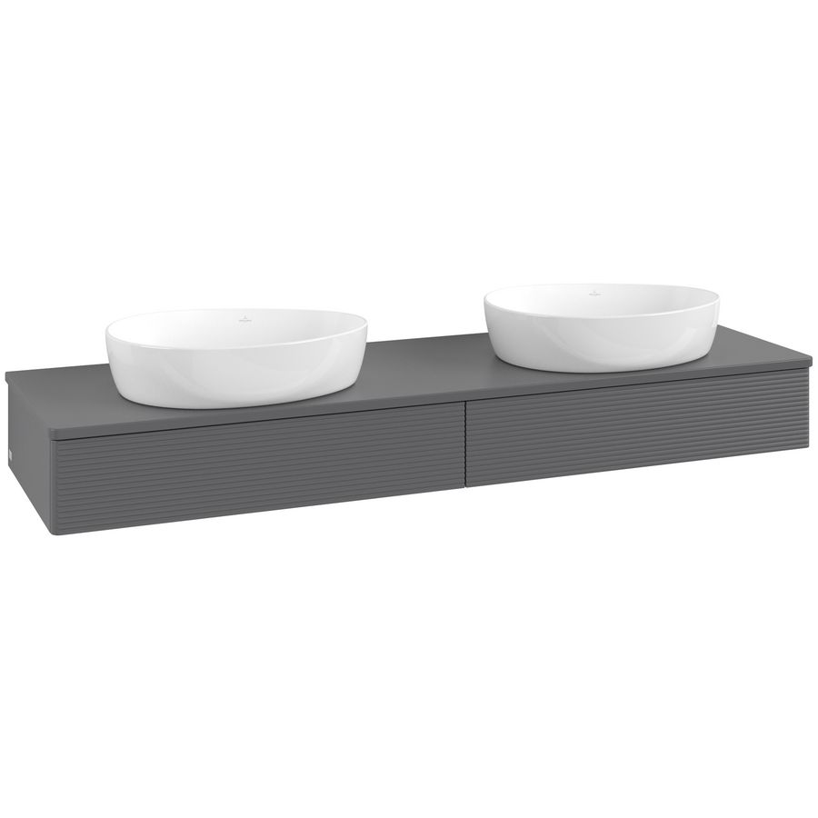 Wastafelonderkast Antao 1600x190x500mm Antr. Matt Lacquer K17110GK