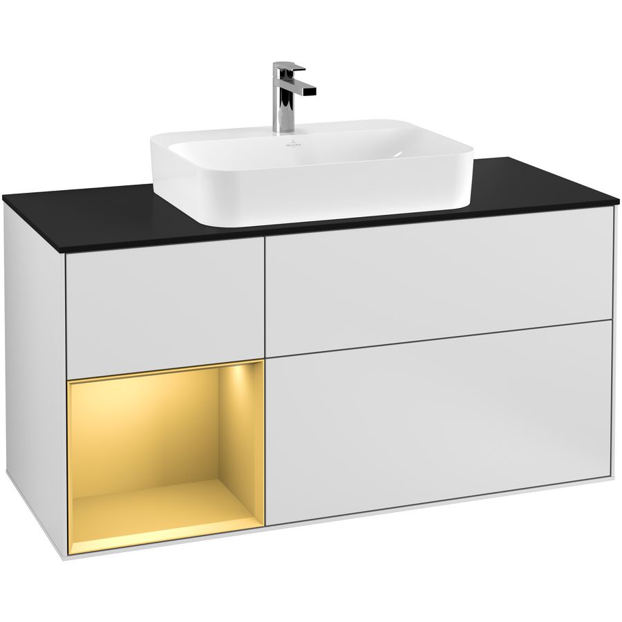 Wastafelonderkast Finion 1200x603x501mm White Matt Lacquer F412HFMT