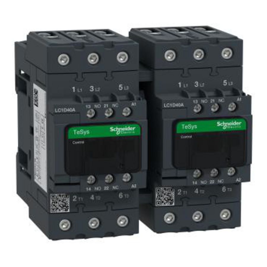Omkeercont. 40A 3M/HCM+V Mechanisch verg. -Stuurspannin D