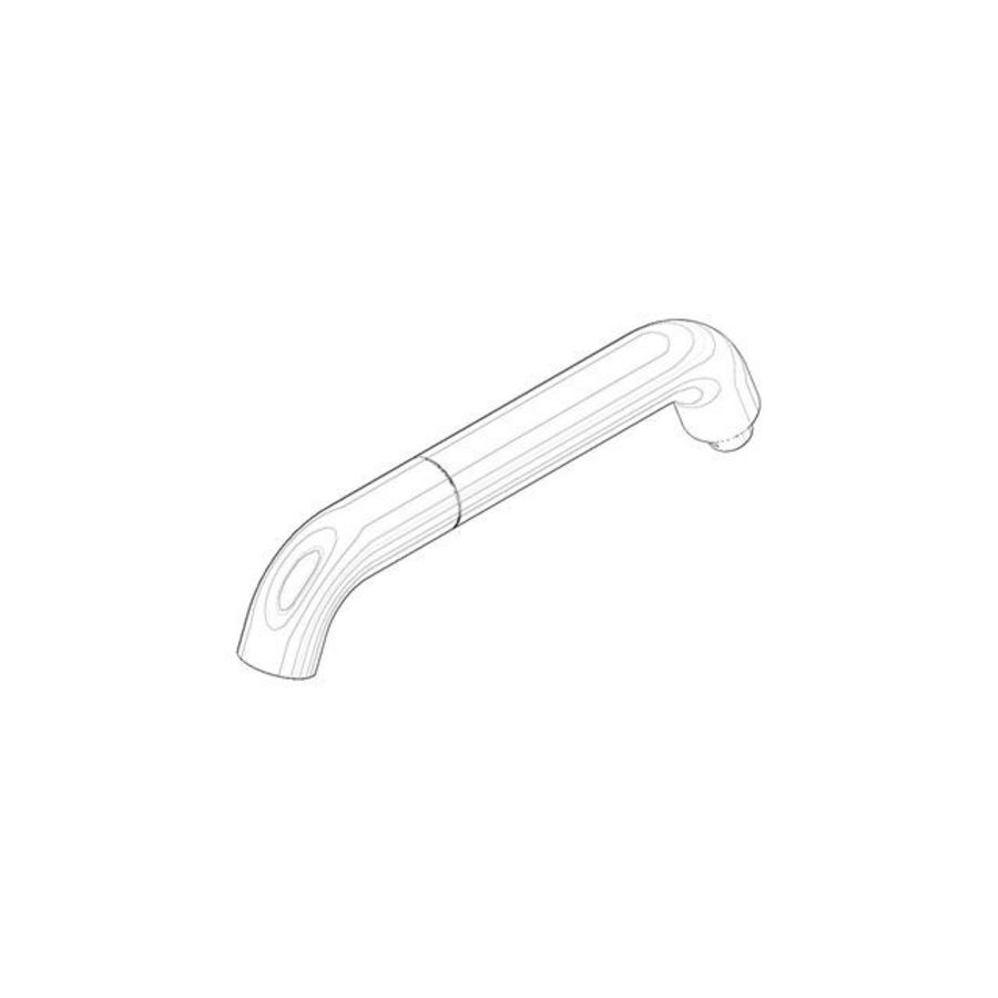Uitloop 29x64x225mm chr