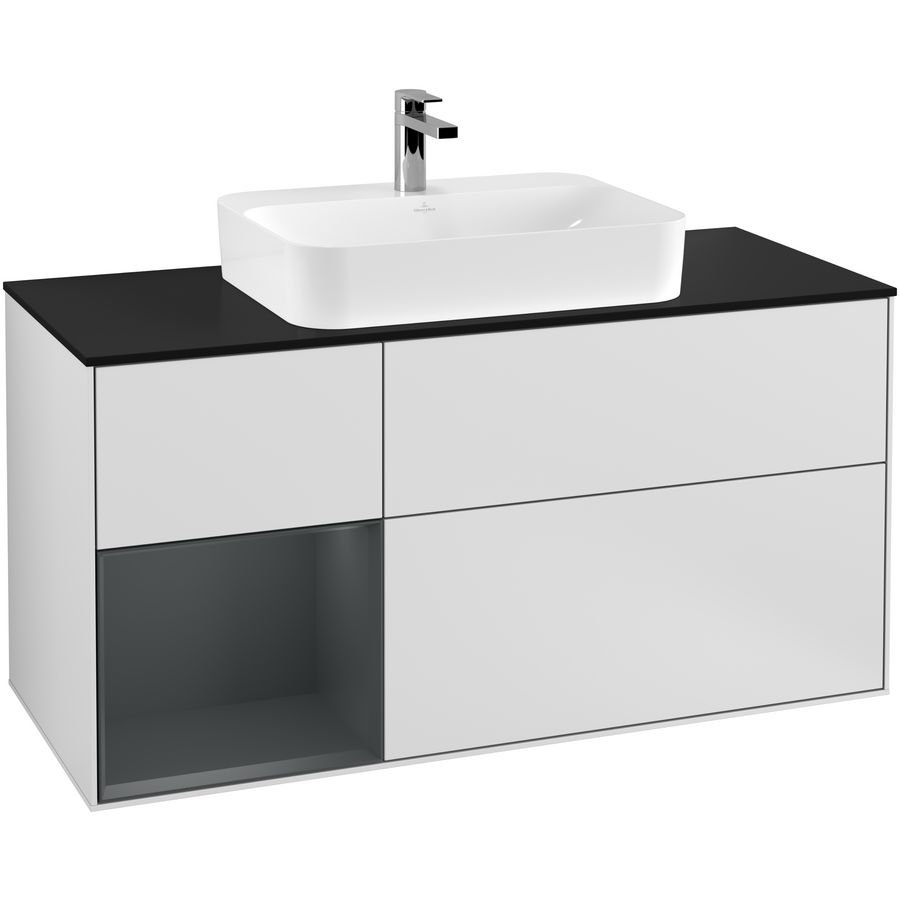 Wastafelonderkast Finion 1200x603x501mm White Matt Lacquer F412HGMT