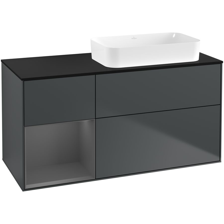 Wastafelonderkast Finion 1200x603x501mm Mid.Blue Matt Lacquer F682GKHG
