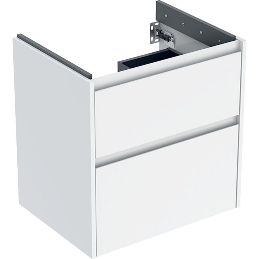 onderkast voor wastafel 2x la 59.5x60.6x44.6cm Breedte wastafel=65cm wit / gelakt zijdeglans
