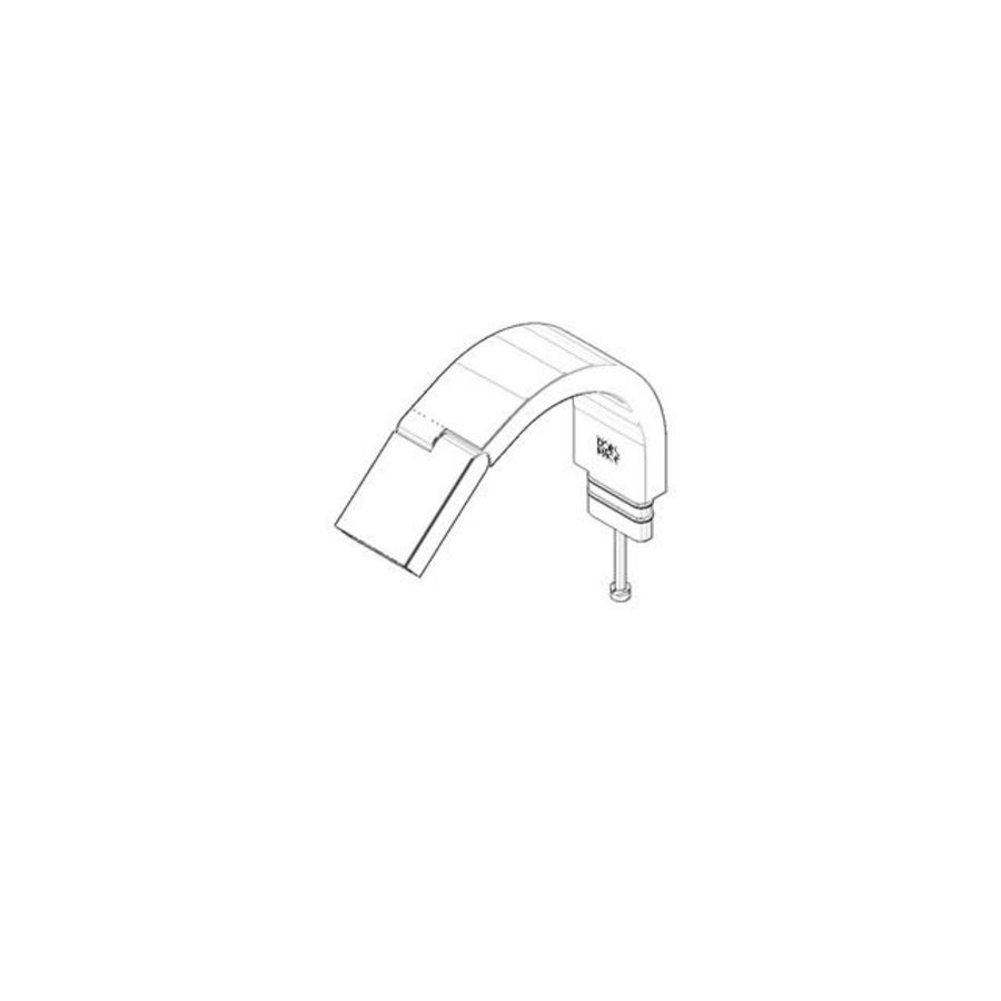 Uitloop 35x125x128mm chr
