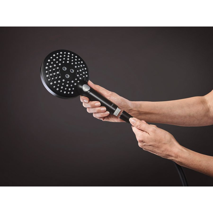 Raindance Select S120 handdouche 3 straalsoorten PowderRain handdouche mat zwart