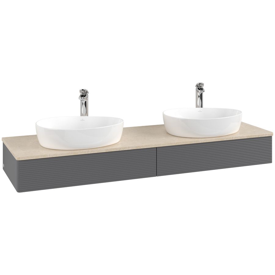 Wastafelonderkast Antao 1600x190x500mm Antr. Matt Lacquer K17153GK