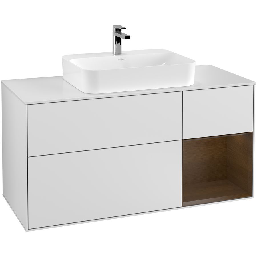 Wastafelonderkast Finion 1200x603x501mm White Matt Lacquer F421GNMT