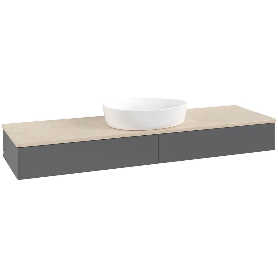 Wastafelonderkast Antao 1600x190x500mm Antr. Matt Lacquer L14013GK