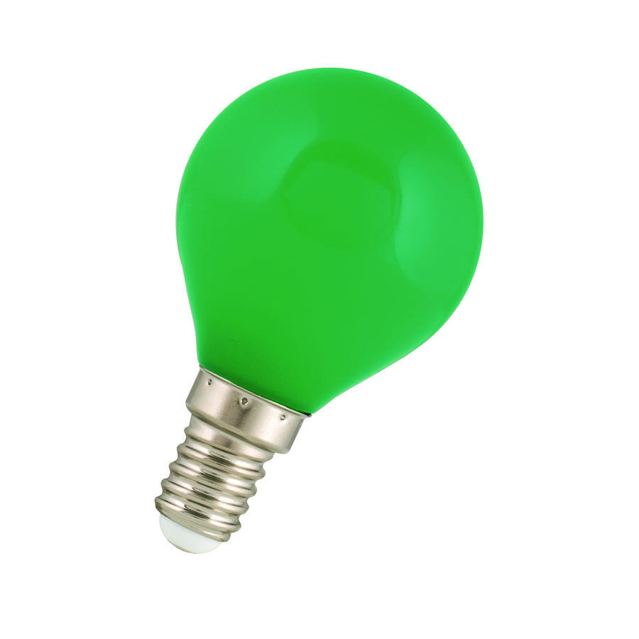 LED-lamp G45 party E14 1W groen