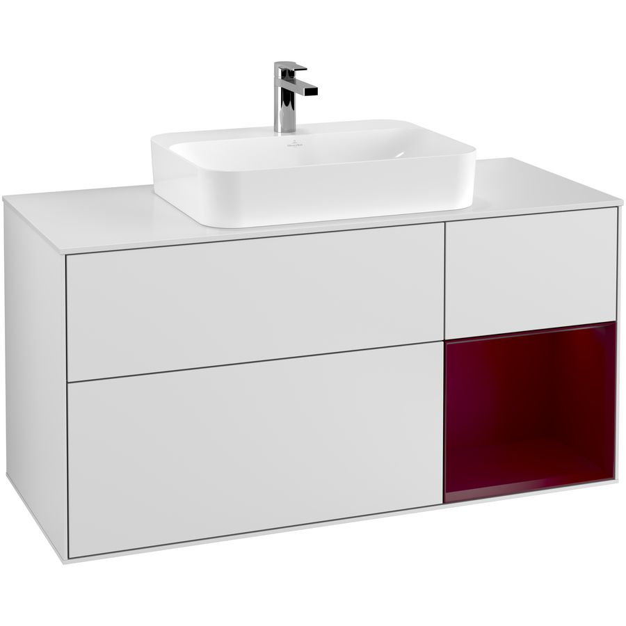 Wastafelonderkast Finion 1200x603x501mm White Matt Lacquer F421HBMT
