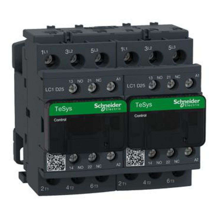 Omkeercont. 25A 3M/HCM+V Mechanisch verg. -Stuurspannin D