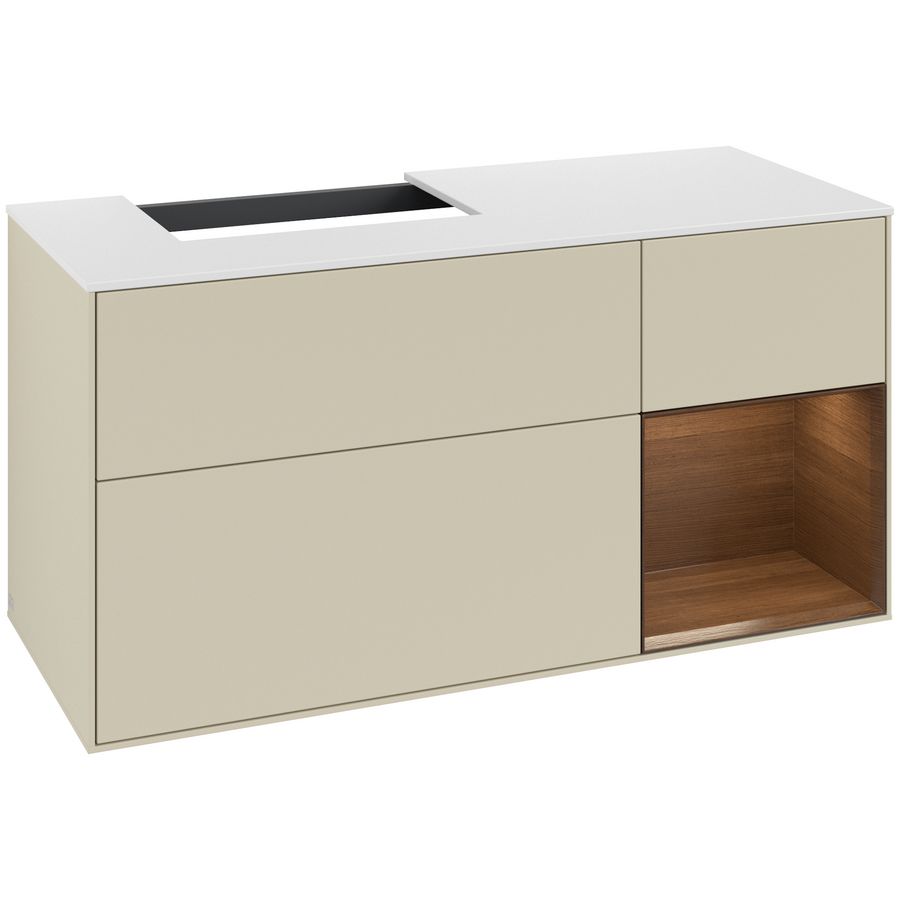 Wastafelonderkast Finion 1200x603x501mm S.Grey Matt Lacquer F151GNHJ