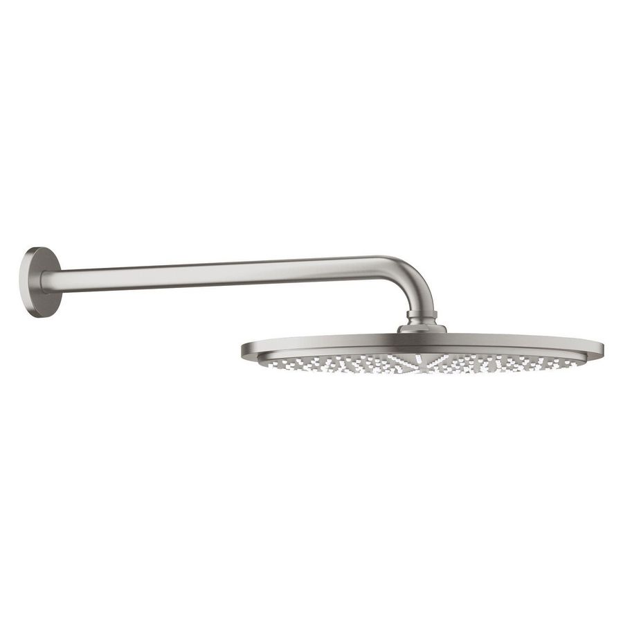 Rainshower hoofddoucheset 310-380mm 9,5 ltr./min. supersteel (rvs look)