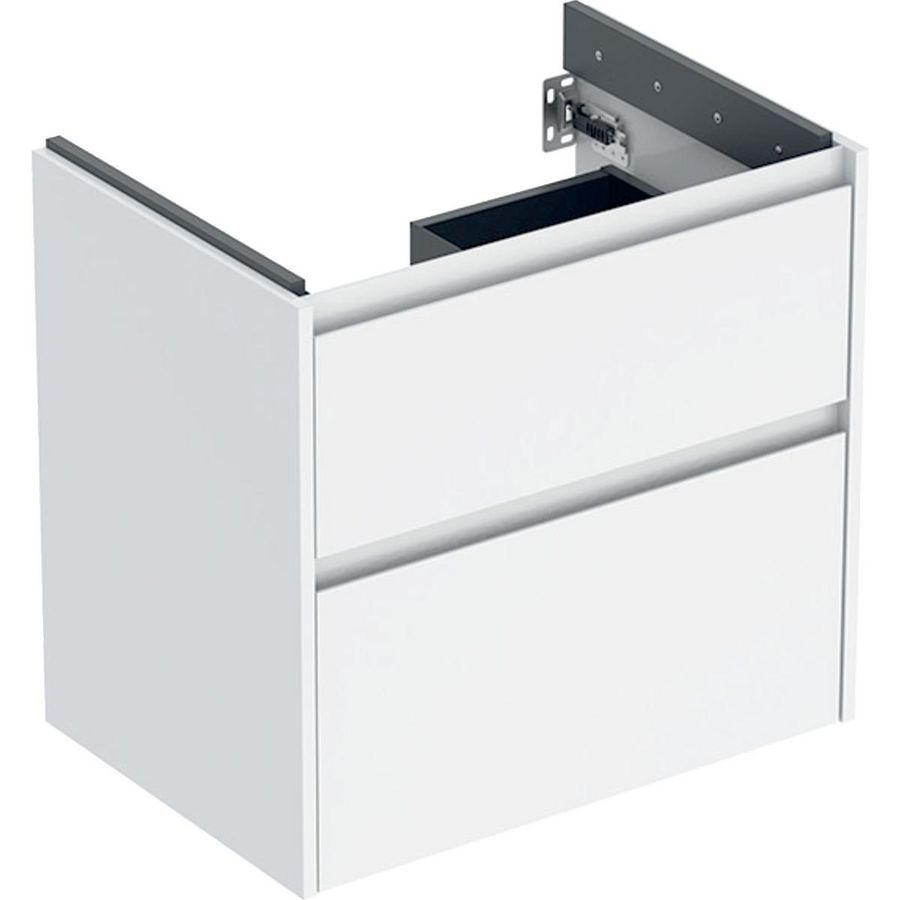 onderkast voor wastafel 2x la 64.4x60.6x44.6cm Breedte wastafel=70cm wit / gelakt zijdeglans