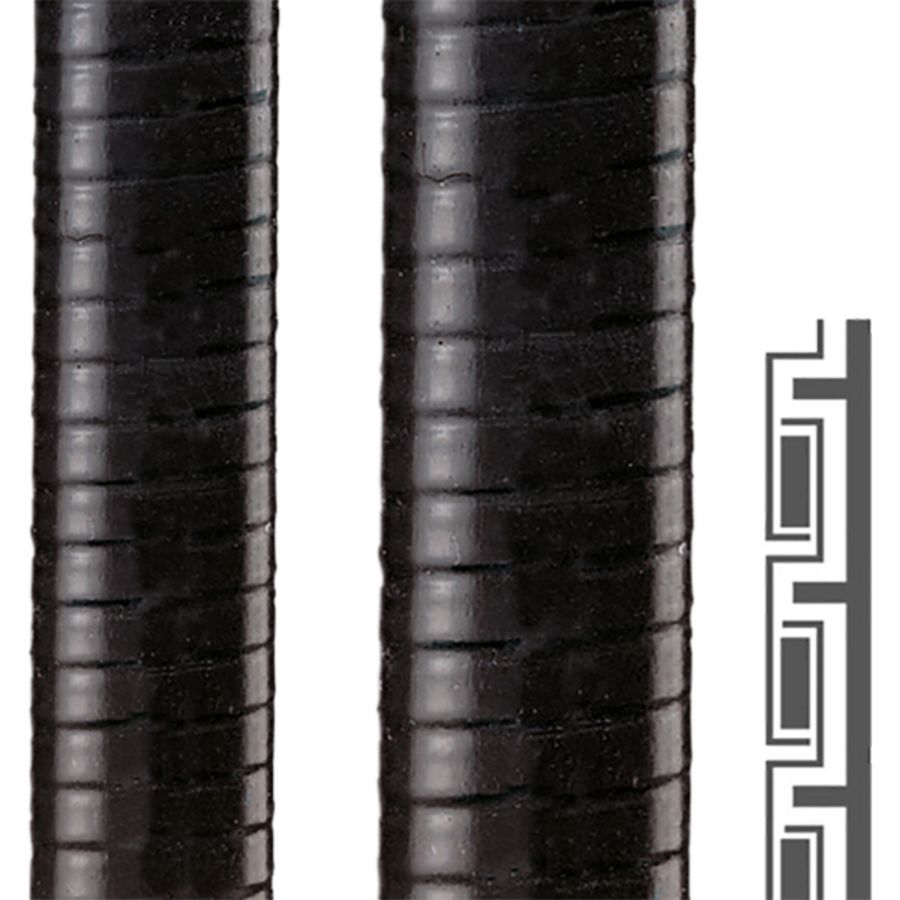 Rol a 45m. Beschermslang met. PVC mant. 21x26mm UL AD zwart