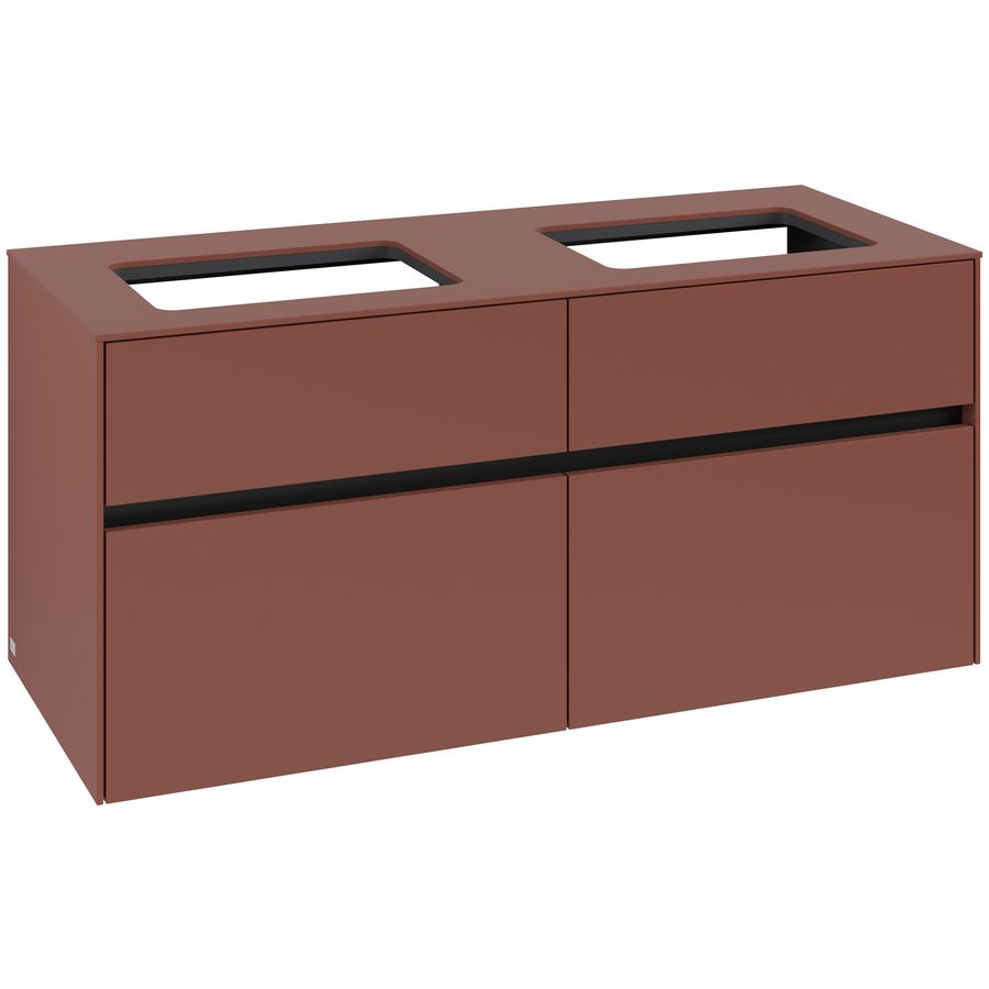 Wastafelonderkast Collaro 1200x548x500mm Wine Red C11500AH