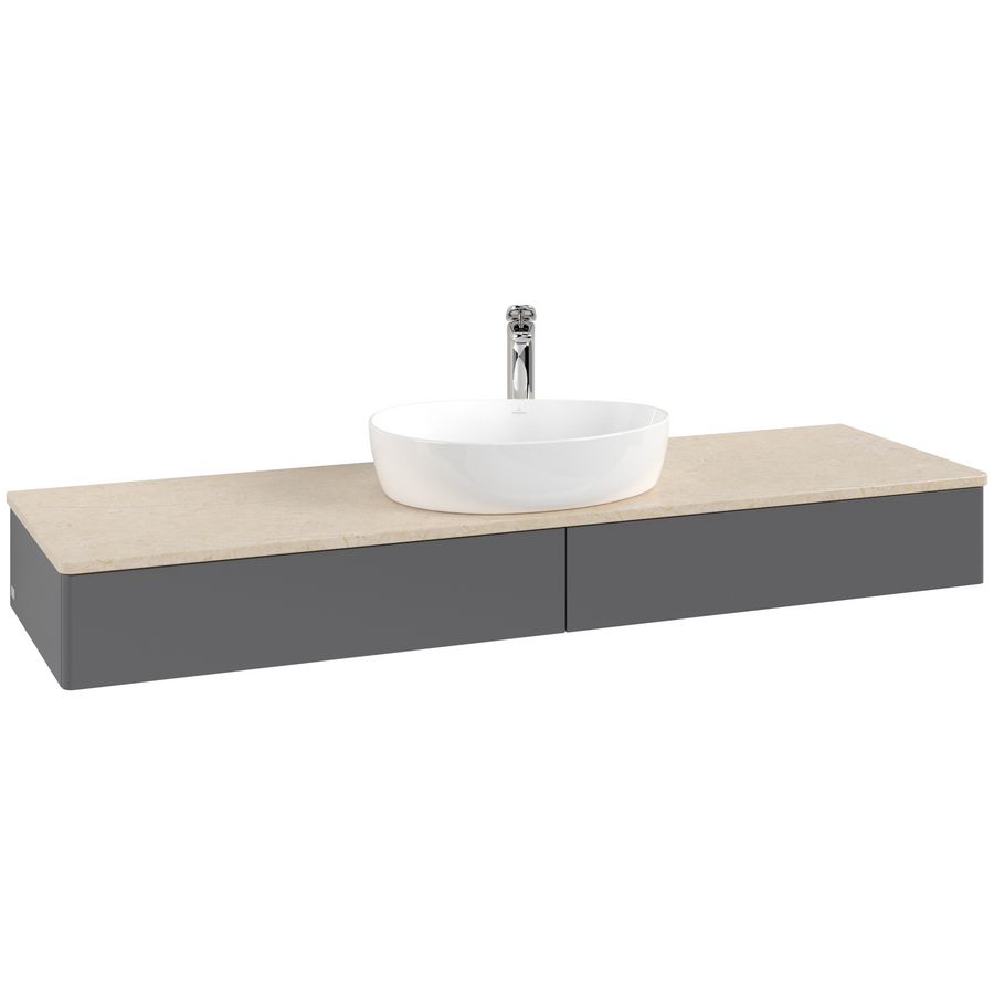 Wastafelonderkast Antao 1600x190x500mm Antr. Matt Lacquer L14053GK