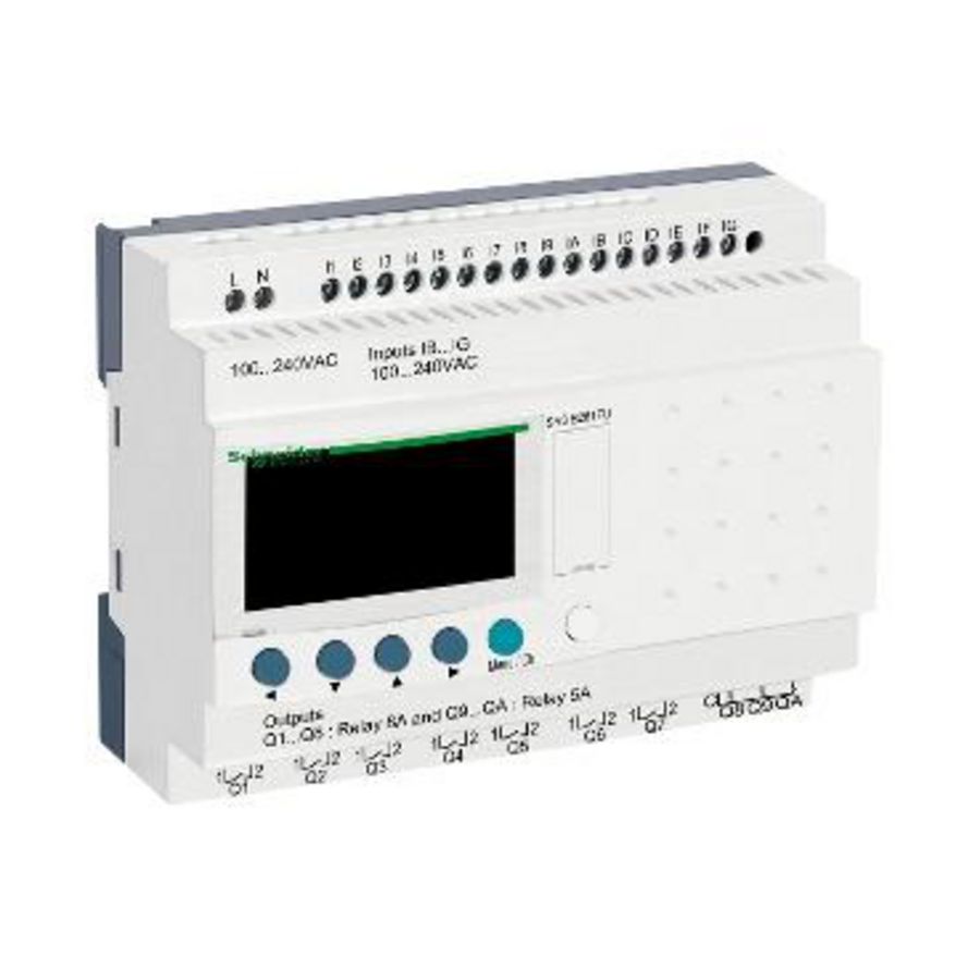 Modulaire smart relais 26 I/O 100-240V AC klok Zelio Logic