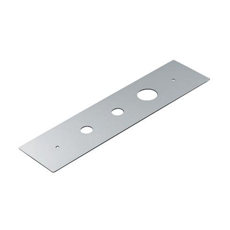 Montageplaat tbv 3-gats afmontage chroom