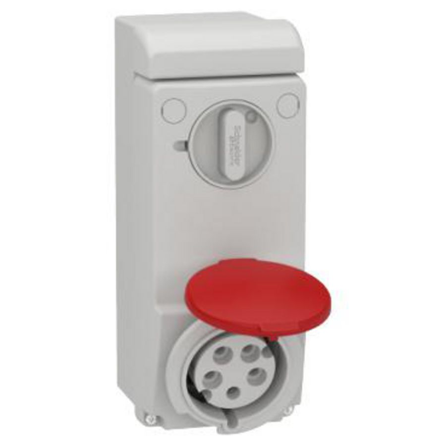 Contactdoos Vergrendelbaar 3P+N+A 32A 380-415V AC 6h IP4 PratiKa