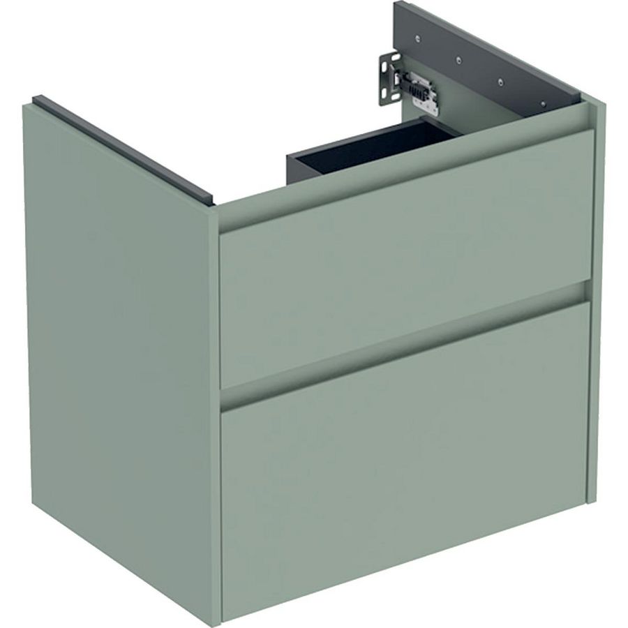 onderkast voor wastafel 2x la 64.4x60.6x44.6cm Breedte wastafel=70cm saliegroen / gelakt zijdemat