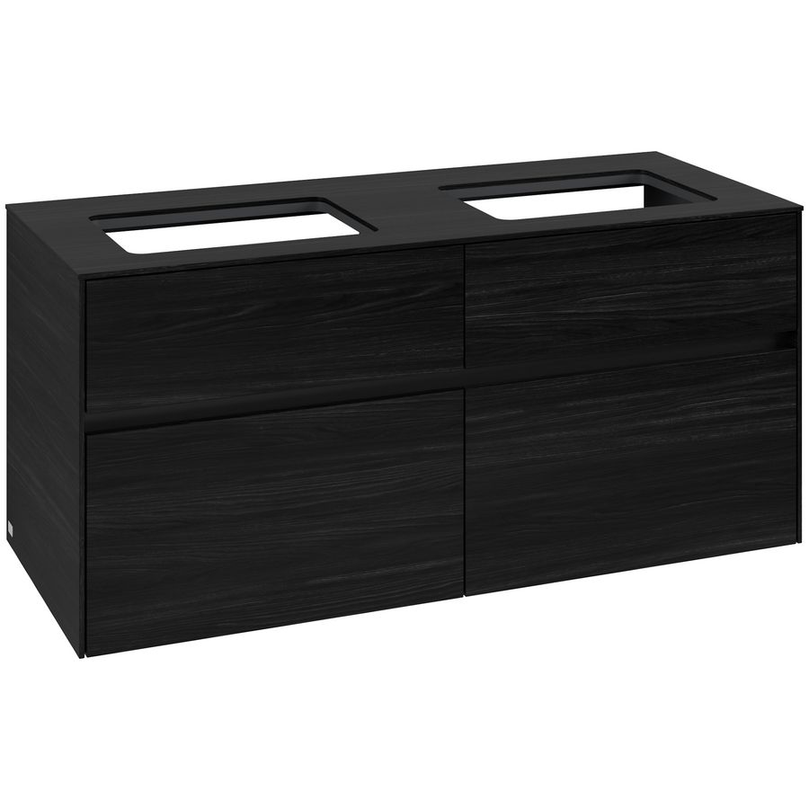 Wastafelonderkast Collaro 1200x548x500mm Black Oak C11500AB
