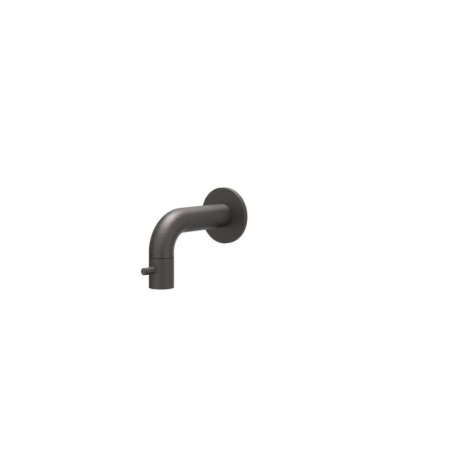 Fonteinkraan CONCORD wandkraan sprong 100mm rvs geborsteld carbon black